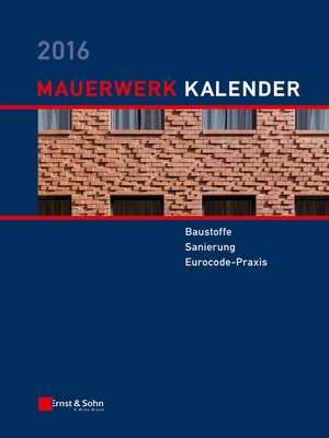 cover image of Mauerwerk Kalender 2016